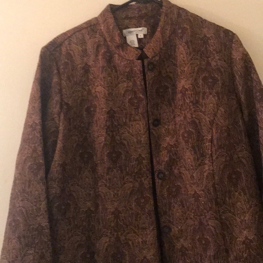 Coldwater creek blazer XL Copper embroidered look